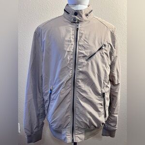 H&M Mens Bomber Jacket Taupe Size Large